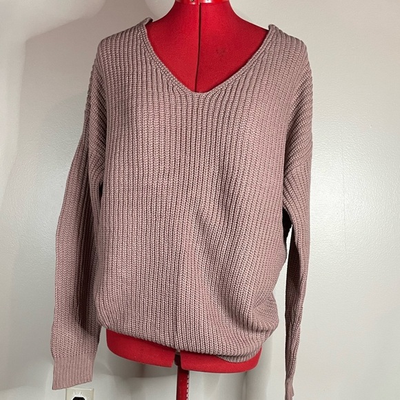 LOVE TREE Twist Back Sweater Sz M - Picture 5 of 10